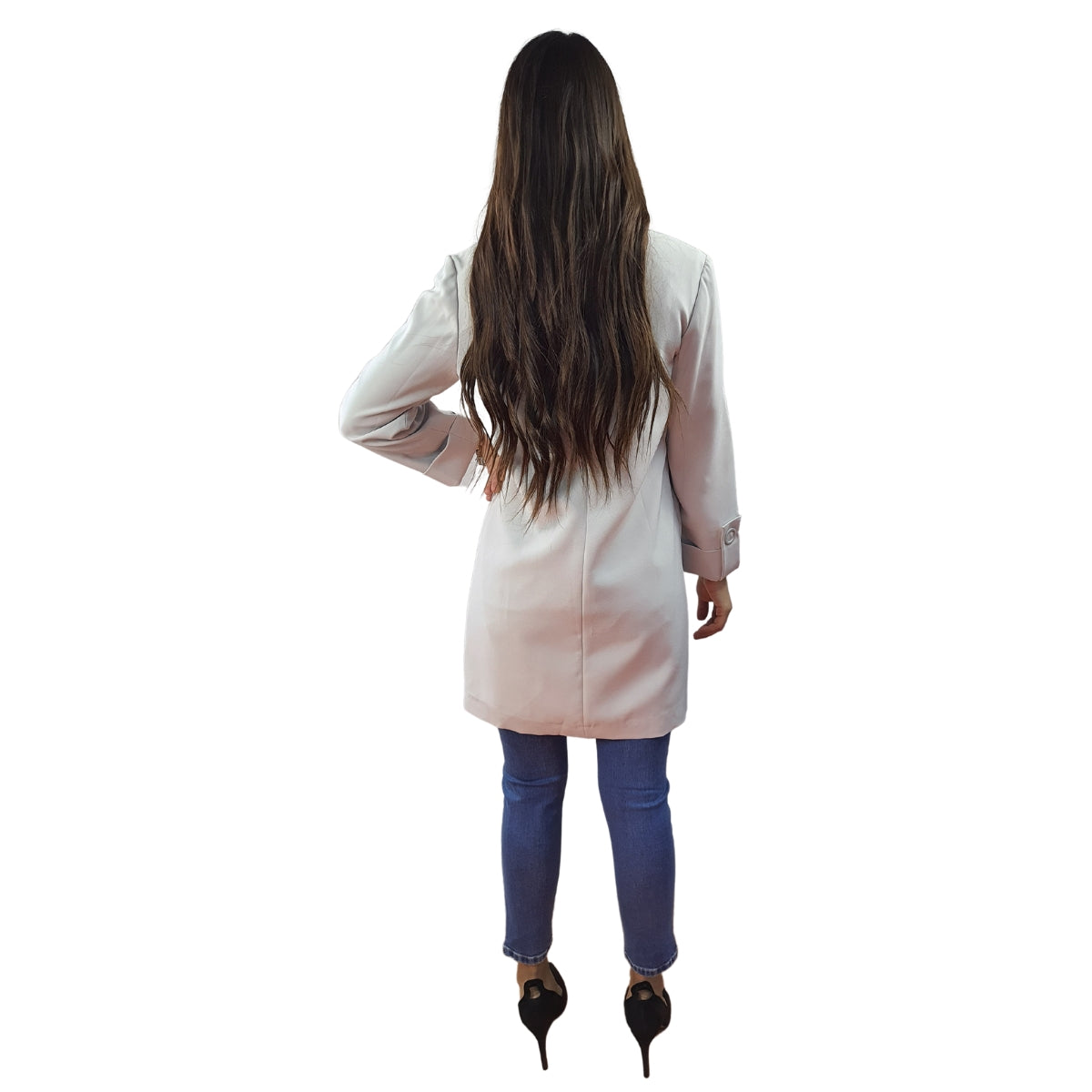 Blazer Vero Moda Gris Claro Style BEATRICE 7/8 BLAZER(NC)
