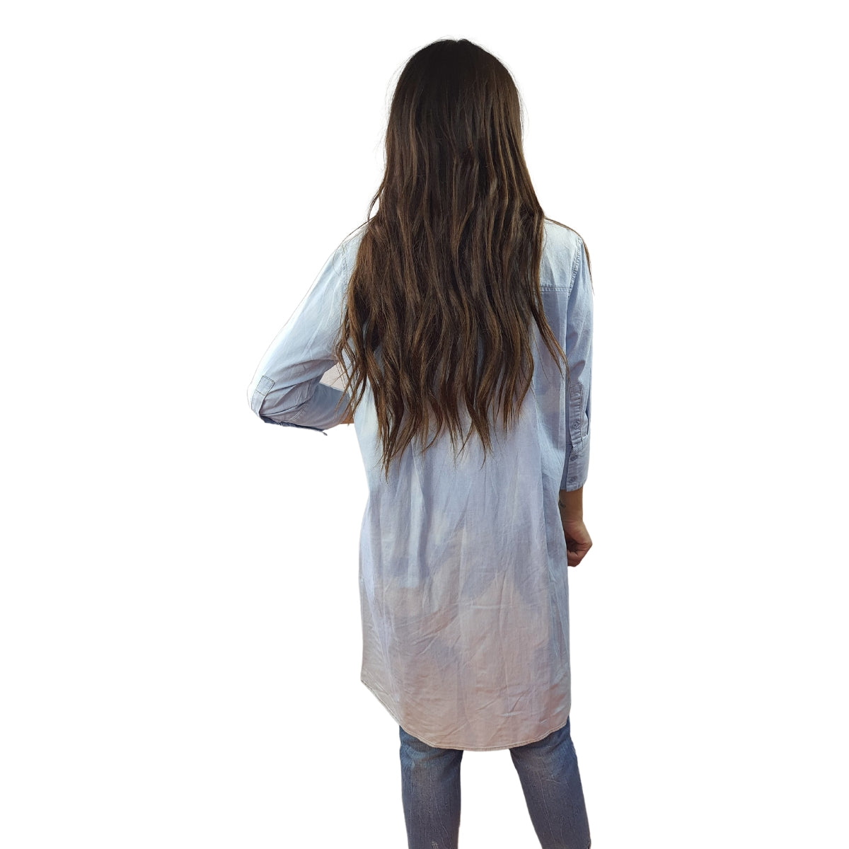 Camisa Vero Moda Azul Claro Style BIKE 3/4 LONG DENIM SHIRT(RN)