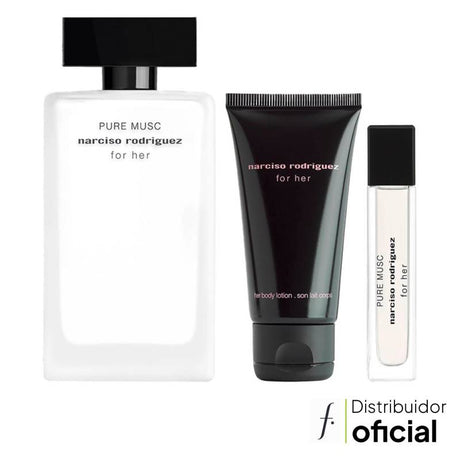 Estuche Narciso Rodriguez Pure Musc For Her Edp 100Ml+10Ml+B/L 50Ml