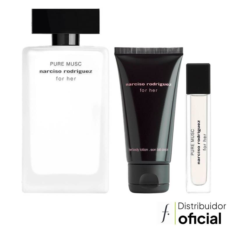 Estuche Narciso Rodriguez Pure Musc For Her Edp 100Ml+10Ml+B/L 50Ml