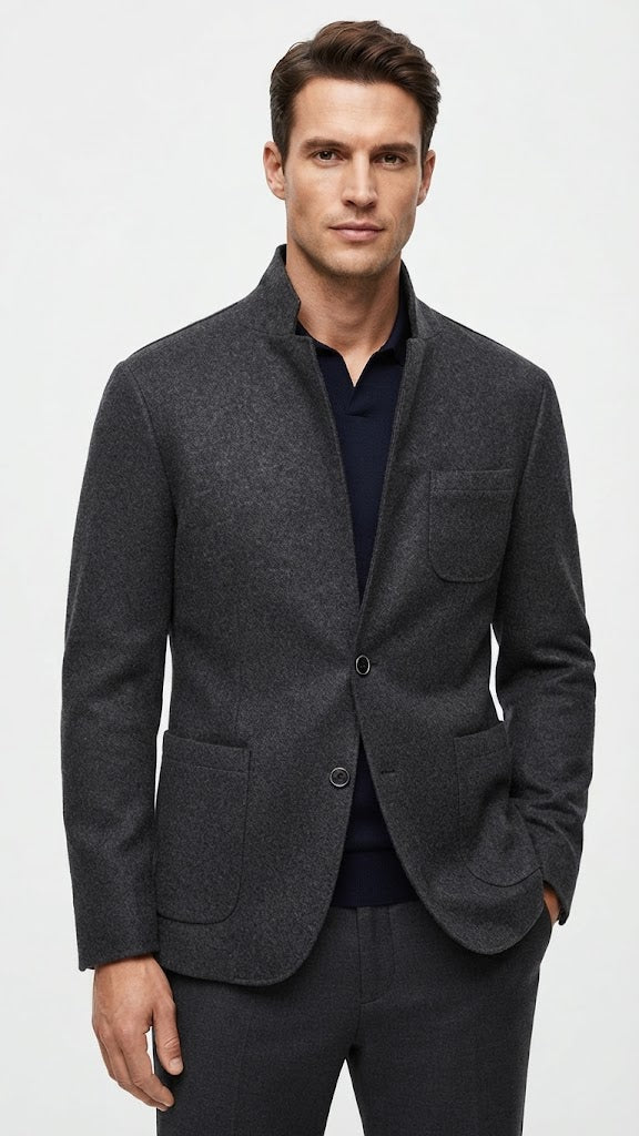 Blazer Gris Oscuro Selected Hombre 0757