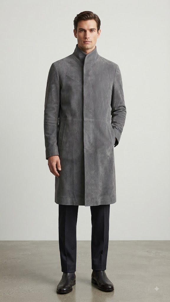Abrigo Gris Selected  Hombre 4729