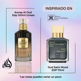 Awraq Al Oud Lattafa EDP 100ML Unisex- Inspirado en Oud Satin Mood Maison Francis Kurkdjian