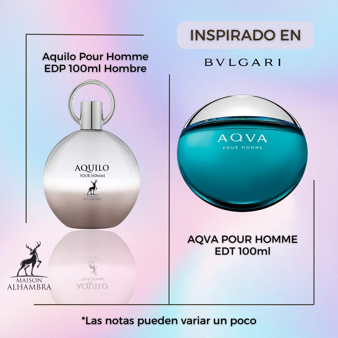 Perfume Aquilo Pour Homme Edp 100Ml Hombre Maison Alhambra- INSPIRADO EN AQVA POUR HOMME