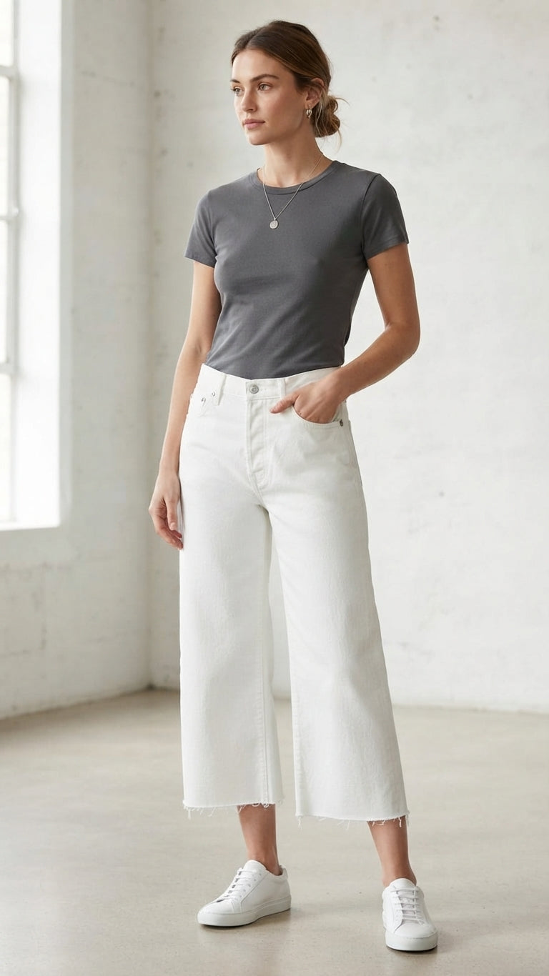 Jeans Blanca Selected Mujer 5755