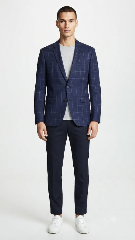 Blazer Selected Azul Medianoche  Hombre