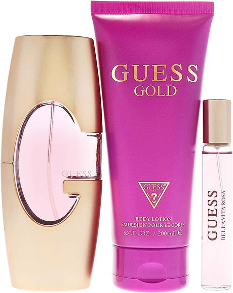 Estuche Guess Gold Edp 75ML+15ML+200ML B/L Mujer