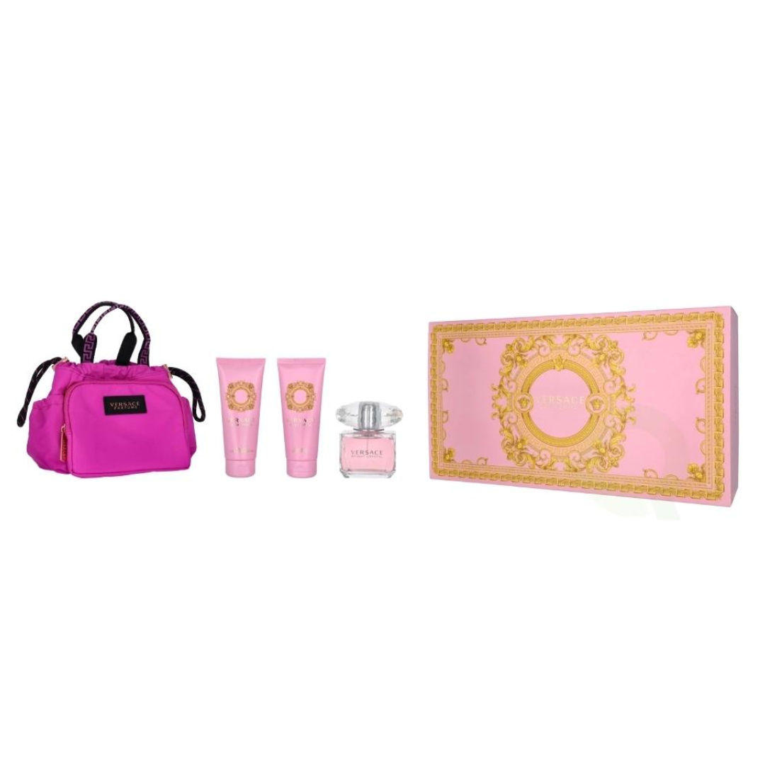 Estuche Versace Bright Crystal Edt 90ML+100ML B/L+100ML S/G+Bolso