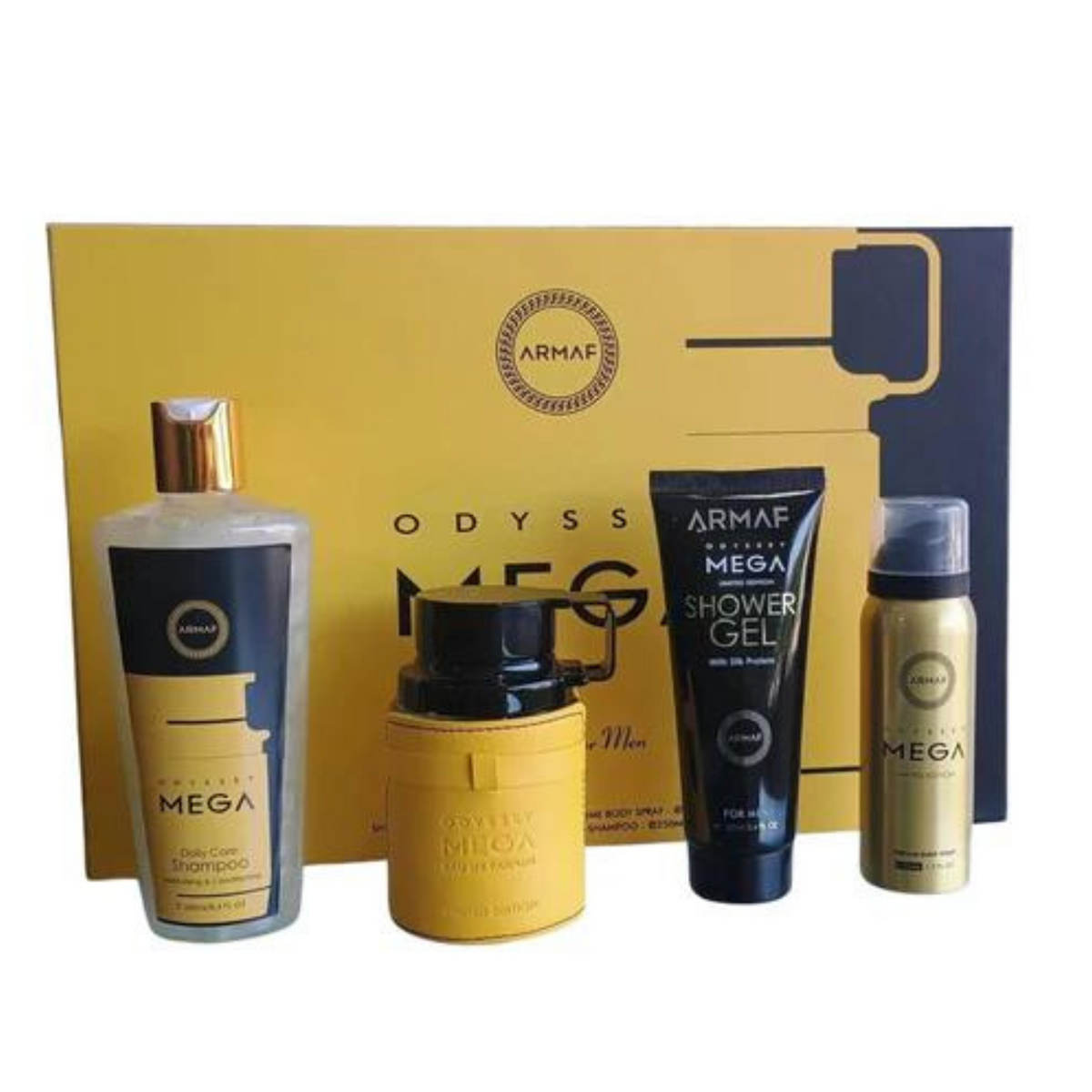 Estuche Odyssey Mega 100ML+250ML Shampoo+50ML Spray+100 S/G Hombre