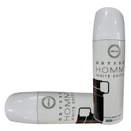 Desodorante Odyssey Homme White Edittion Armaf 200ml Hombre (Tapa Blanco)