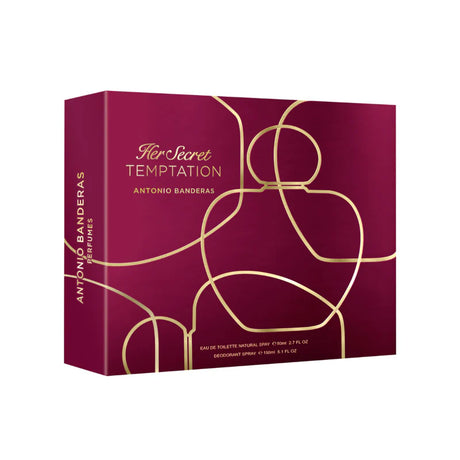 Estuche Her Secret Temptation Antonio Banderas Edt 80ML+150ML Deo Mujer