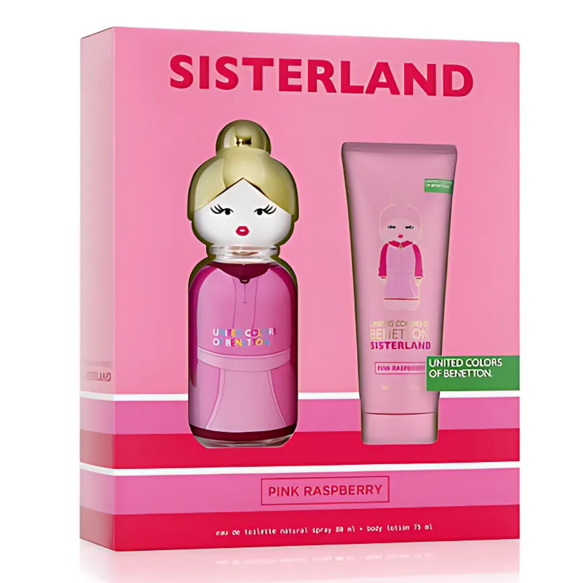 Estuche Sisterland Pink Raspberry Benetton Edt 80Ml+75Ml B/L Mujer