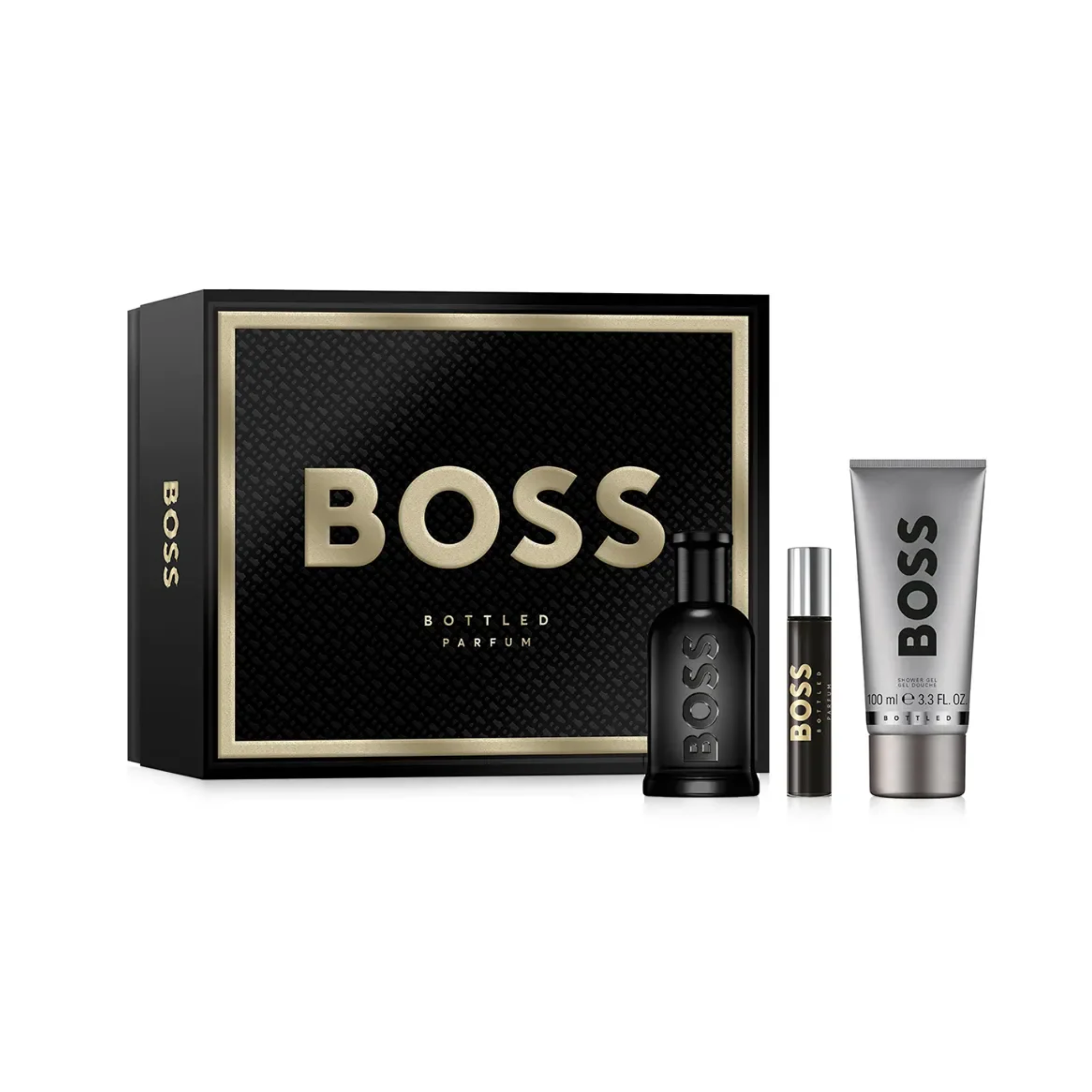 Estuche Hugo Boss Bottled Parfum 100Ml + 100Ml S/G + 10Ml Mini Hombre (Sin celofan)