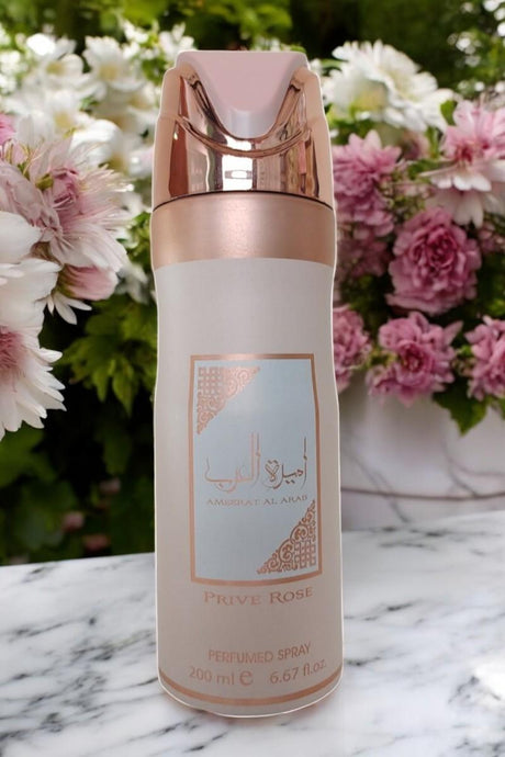 Desodorante Ameerat Al Arab Prive Rose  Lattafa Spray 200Ml Mujer