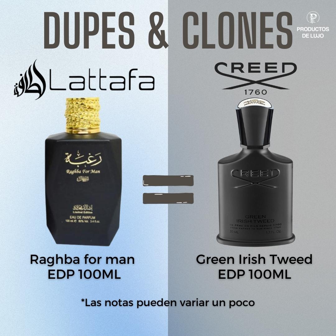 Raghba Man 100Ml Edp Lattafa Perfume masculino- INSPIRADO EN GREEN IRISH TWEED