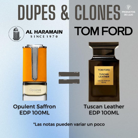 Opulent Saffron Edp 100Ml Unisex- Inspirado en Tuscan Leather Tom Ford