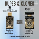 Goodness Oud Riiffs Parfum 100ML Hombre- Inspirado en OUD FOR GREATNESS