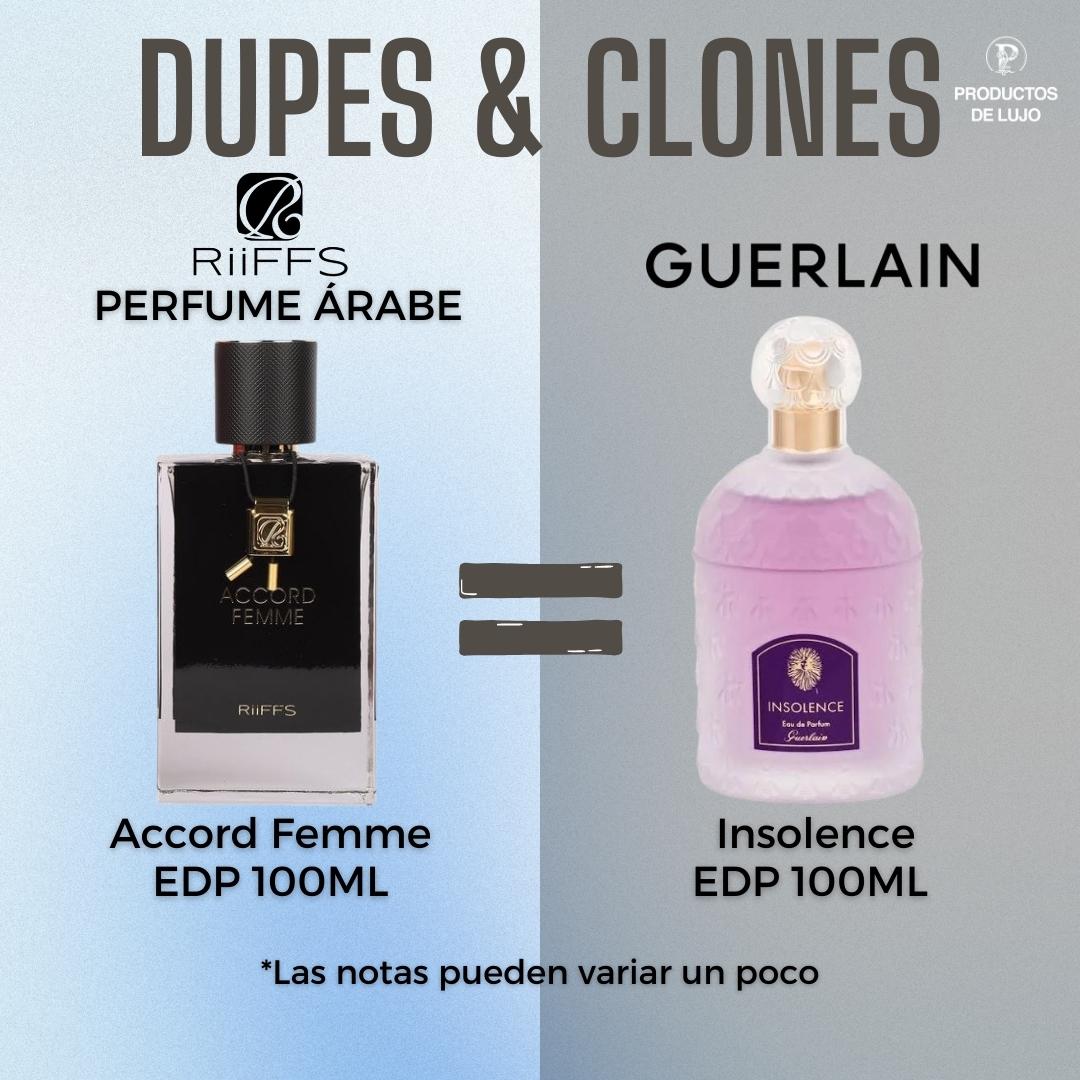 Accord Femme Riiffs Edp 100ML Mujer-  Inspirado en INSOLENCE GUERLAIN