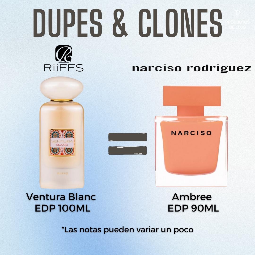 Ventura Blanc Riiffs Edp 100ML Unisex- Inspirado en AMBREE NARCISO RODRIGUEZ