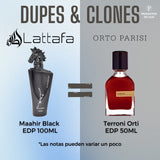 Maahir Black Edition 100Ml Edp Unisex Lattafa Perfume- Inspirado en Terroni Orto Parisi