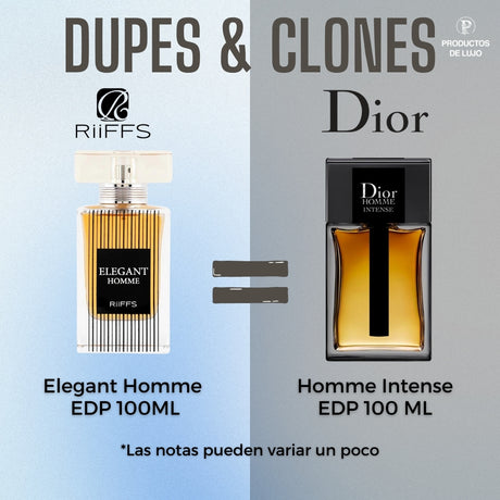 Elegant Homme Riiffs Edp 100Ml Hombre- Inspirado en Dior Homme Intense 2011 Dior