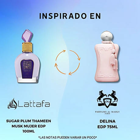 Sugar Plum Thameen Musk 100Ml Mujer Lattafa Perfume- Inspirado en Delina Parfums De Marly