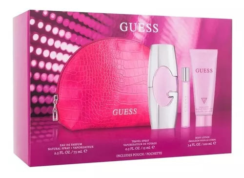 Estuche Guess Pink Edp 75ML+15ML+100ML B/L + Pochette Mujer