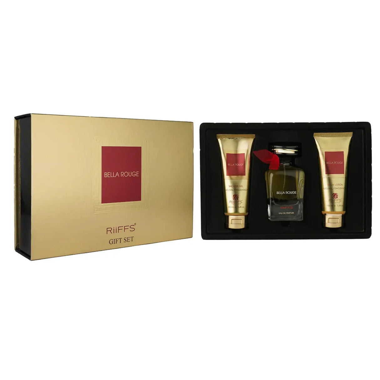 Estuche Bella Rouge Riiffs EDP 100ML +S/G 100ML +B/L 100Ml Mujer