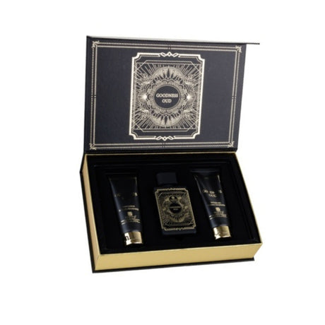 Estuche Goodness Oud Riiffs Parfum 100 ML +S/G 100ML +B/L 100ML Unisex