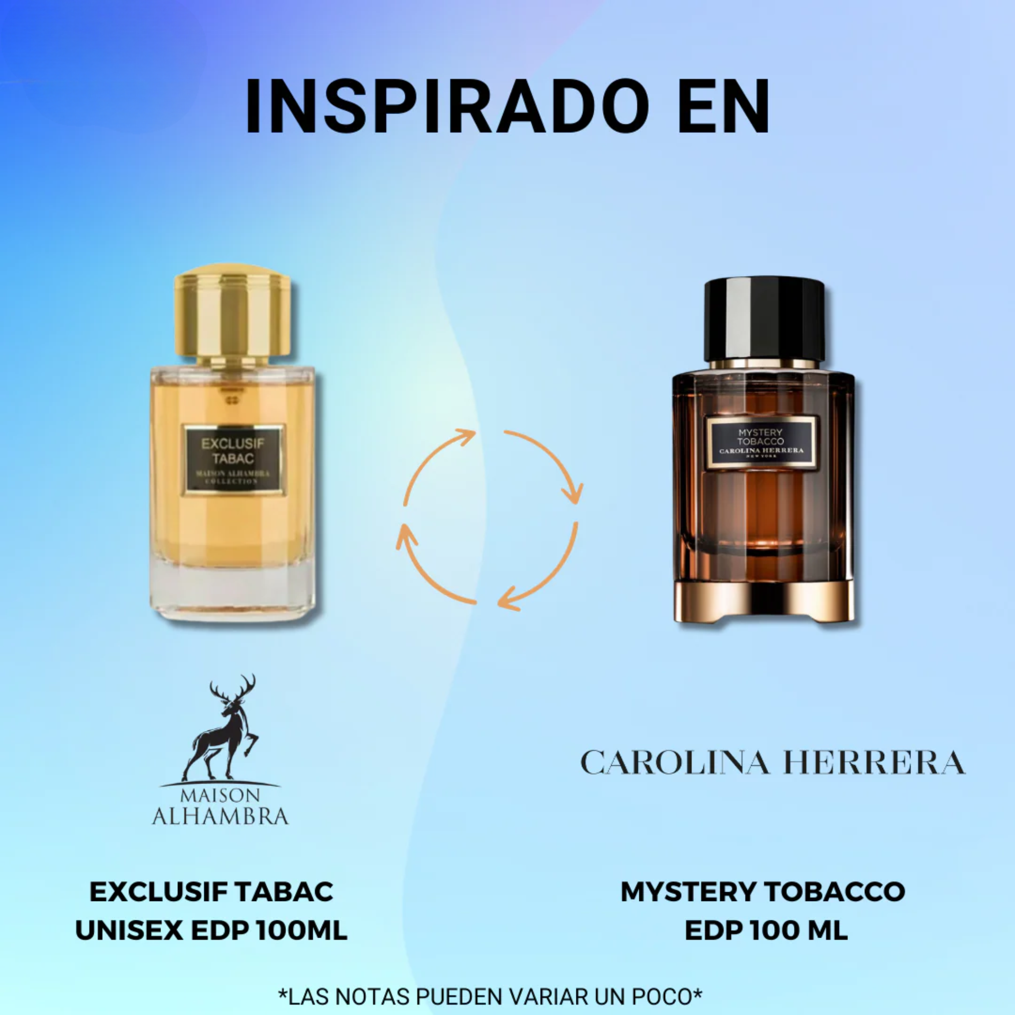 Exclusif Tabac Maison Alhambra Lattafa Edp 100ML Unisex- Inspirado en Mystery Tobacco Carolina Herrera