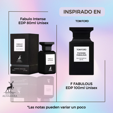 Maison Alhambra Fabulo Intense 80ml EDP Unisex- Inspirado en Fucking Fabulous Tom Ford