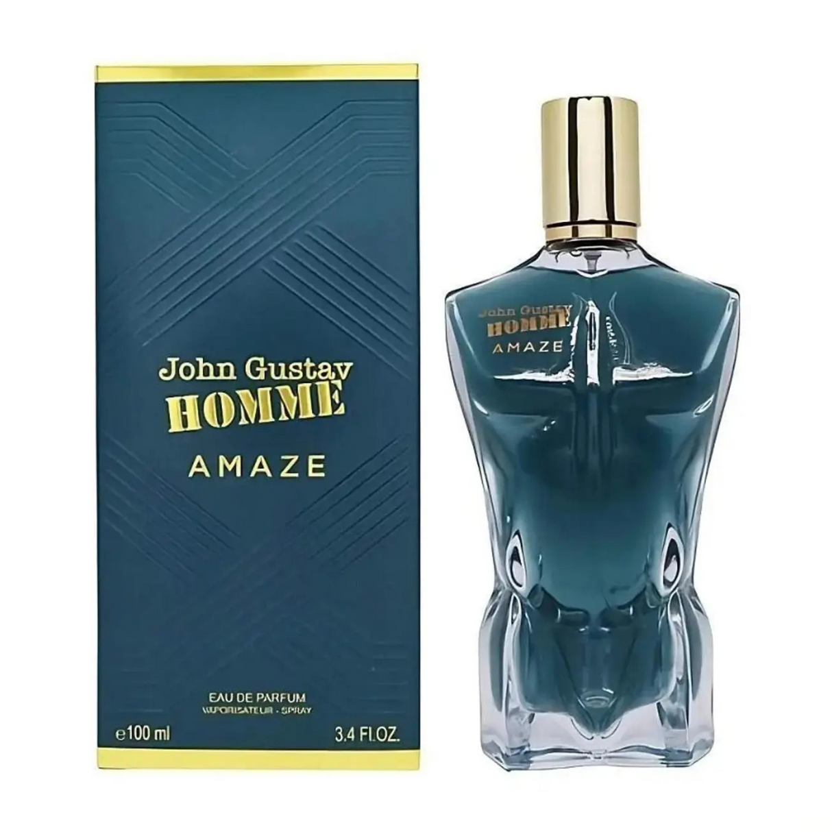 John Gustav Homme Amaze Fragrance World Edp 100Ml Hombre- Inspirado en Le Beau Jean Paul Gaultier