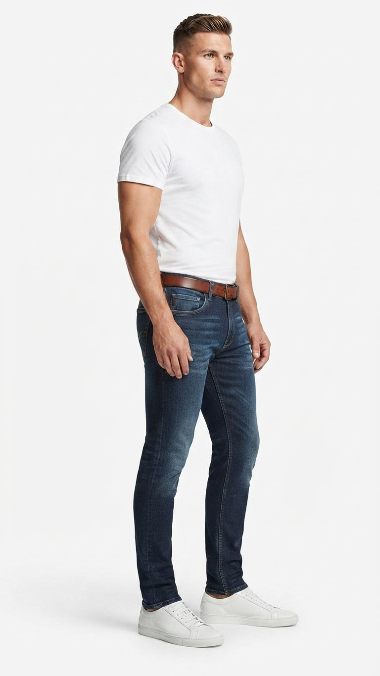Jeans Denim Azul Oscuro Seleceted Hombre 3750