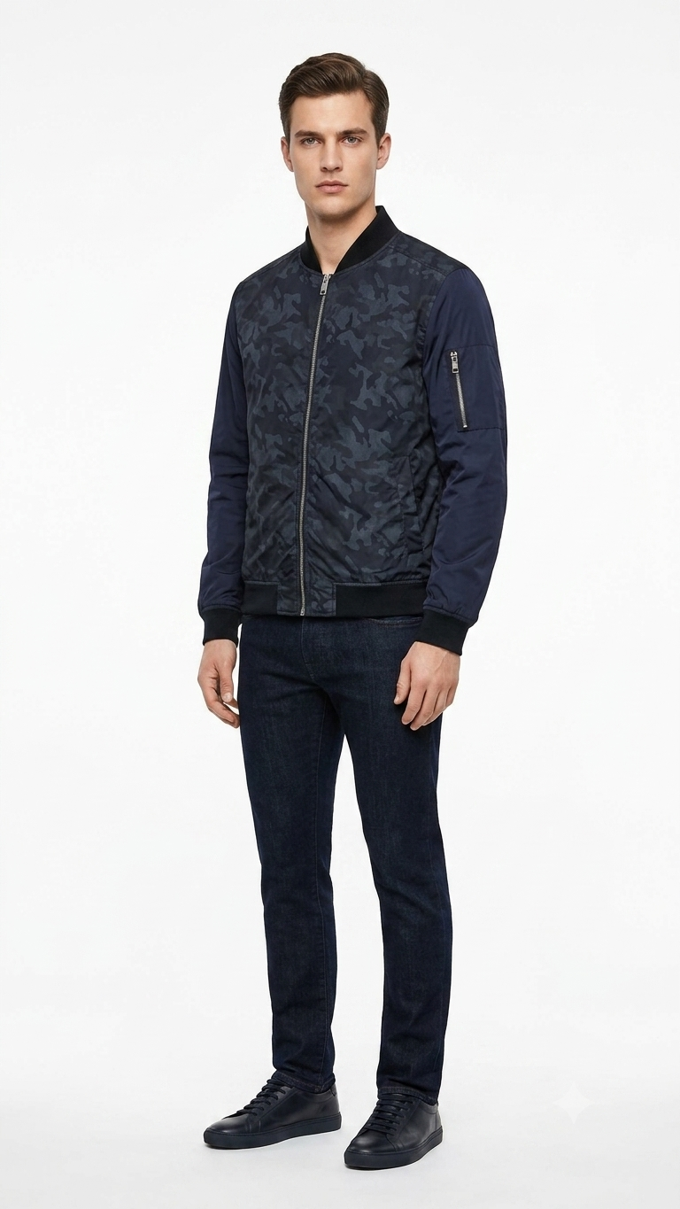 Chaqueta Azul  Electrico Para Hombre 8511
