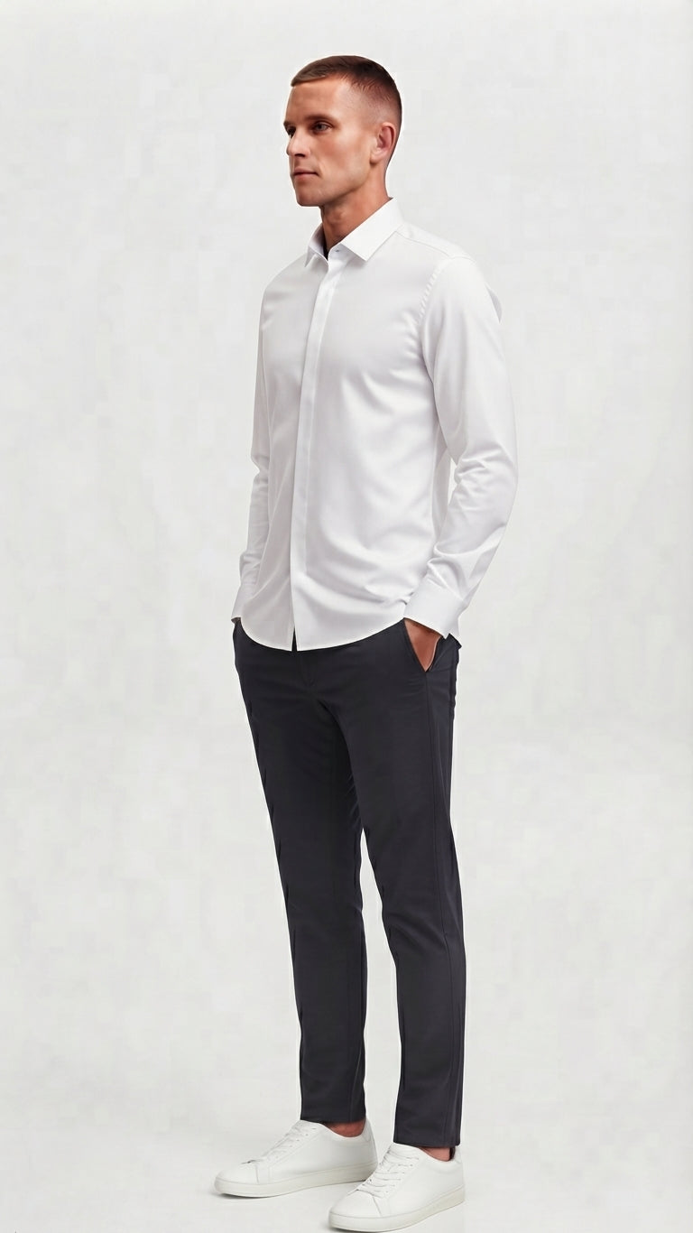 Camisa Blanca Marino Selected Hombre 2154