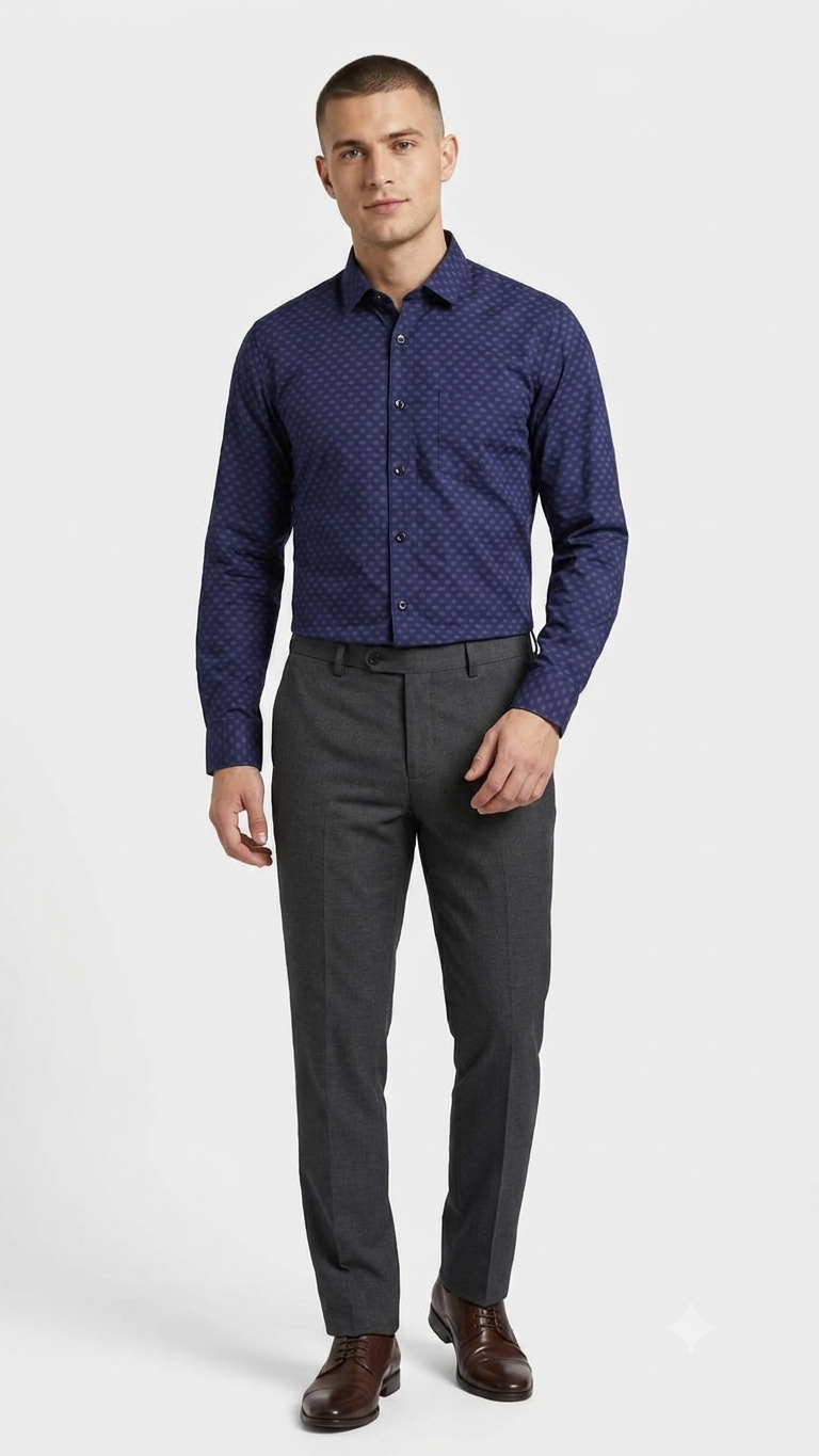 Camisa  Selected Azul marino Hombre