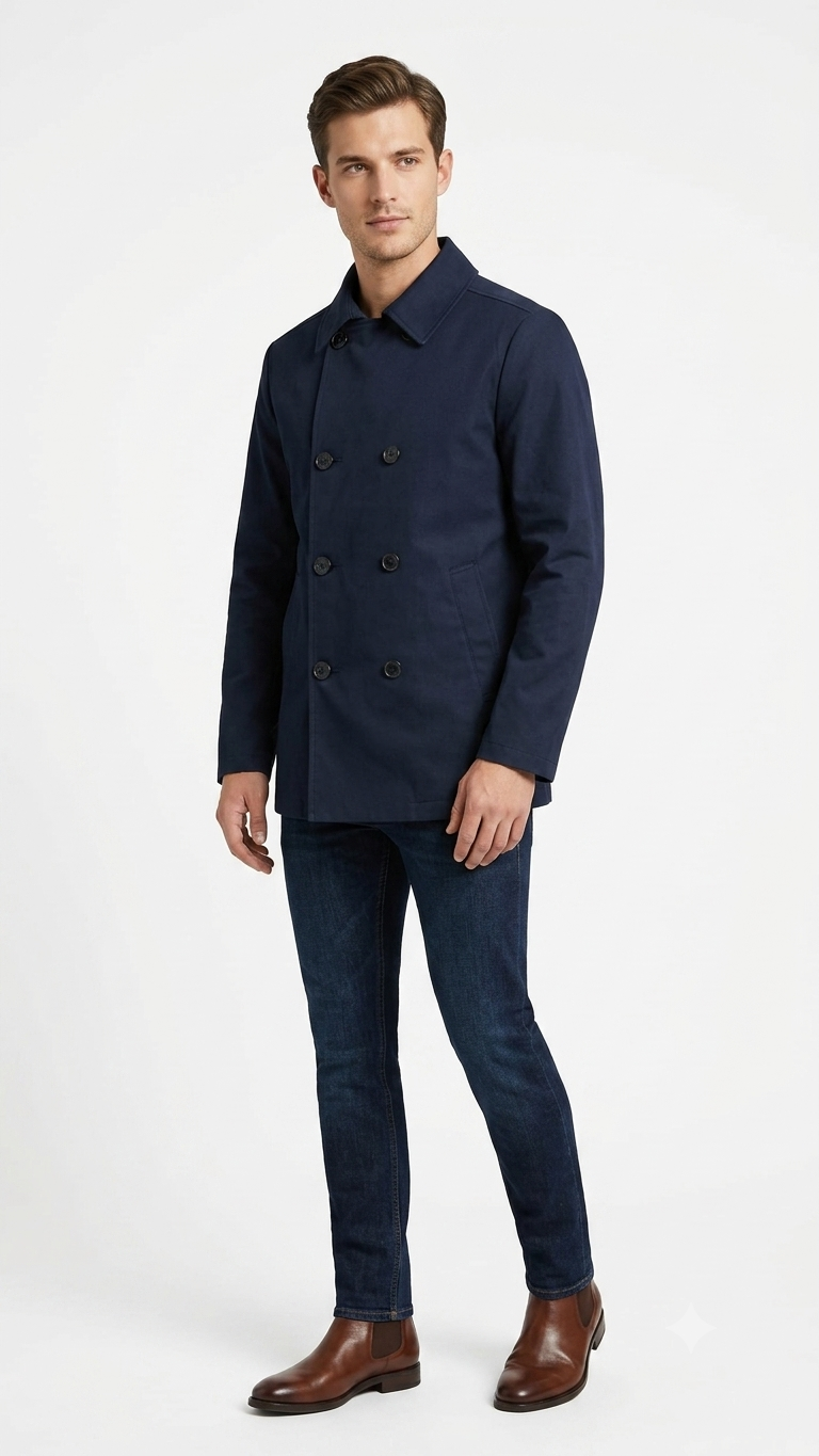 Abrigo  Azul Electrico Selected Para Unisex 4512