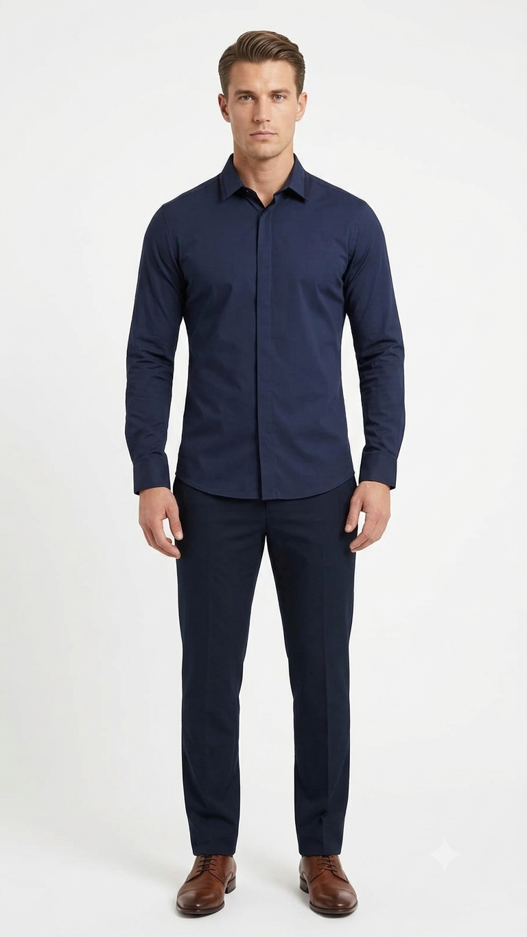 Camisa  Selected Azul marino