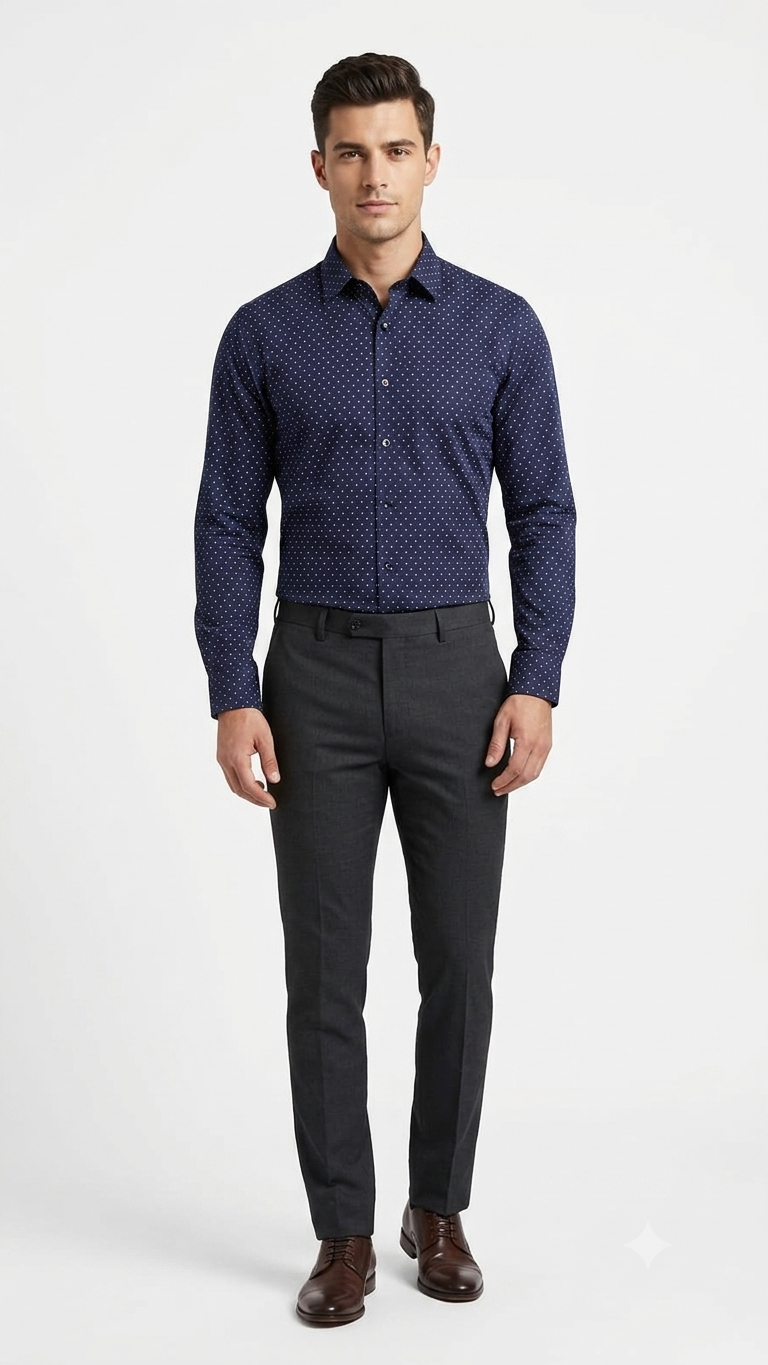 Camisa  Selected Morado baya oscuro Hombre