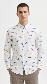 Camisa  Selected Blanco Hombre