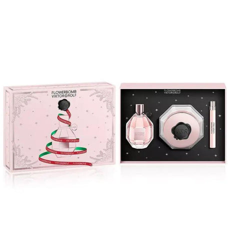 Estuche Flowerbomb Victor & Rolf Edp 100ML+10ML + 200ML Crema Corpo Mujer