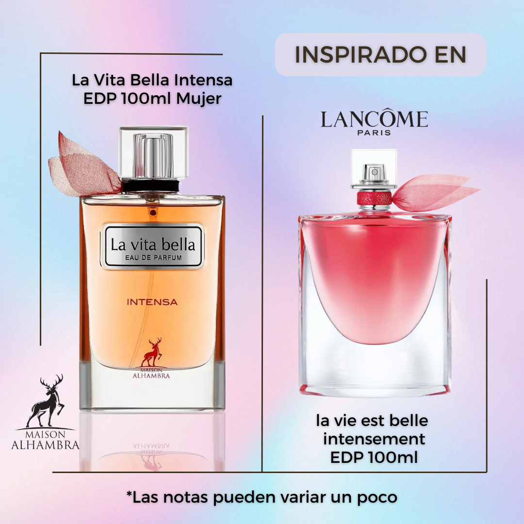 La Vita Bella Intensa Maison Alhambra Edp 100ML MUjer- INSPIRADO EN LA VIE EST BELLE INTENSEMENT