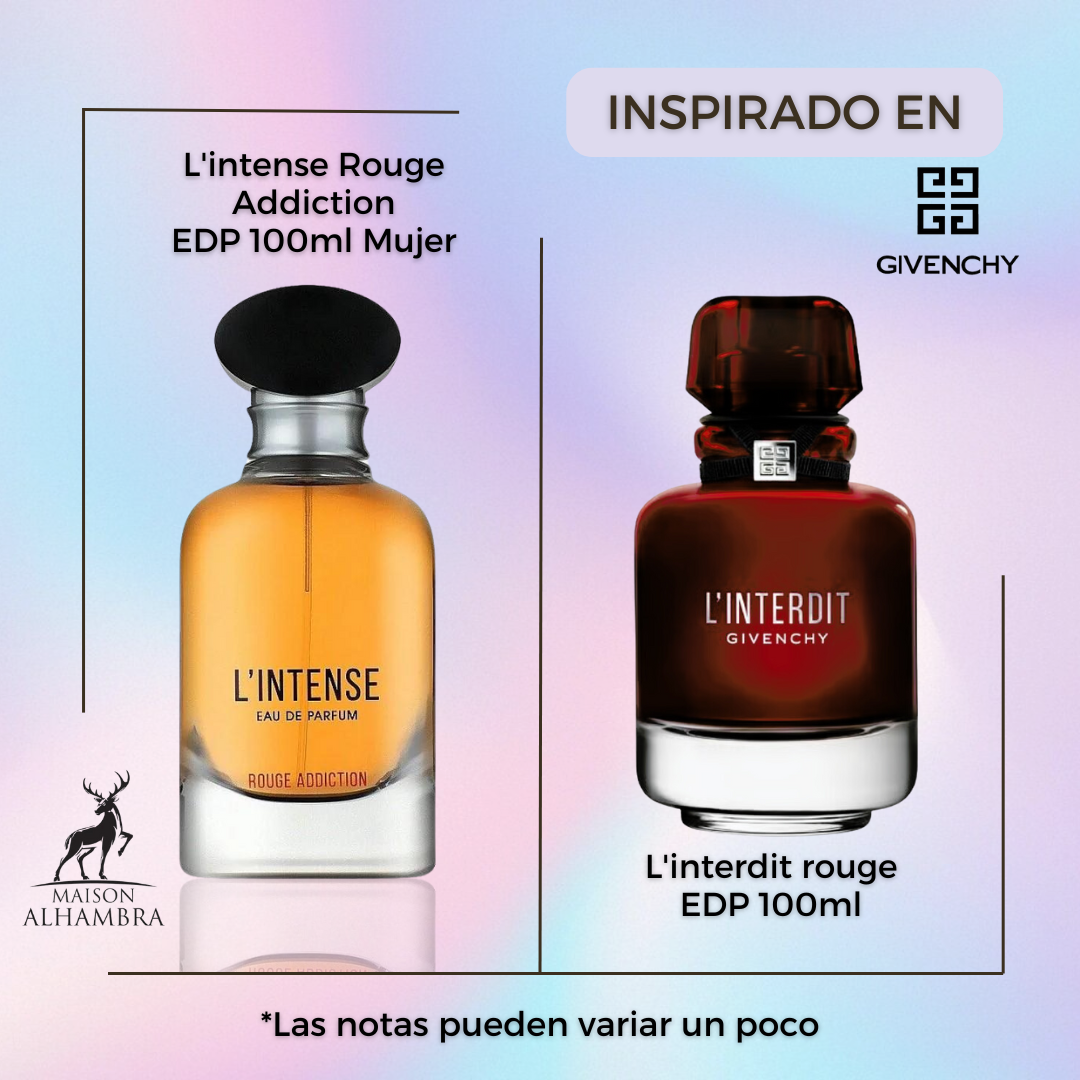 L&#39;Intense Rouge Addiction Maison Alhambra Edo 100ML Unisex