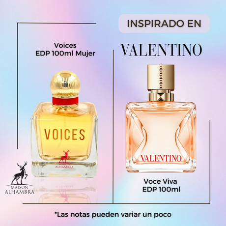 Voices Maison Alhambra Edp 100ML Mujer- Inspirado en Voce Viva Valentino
