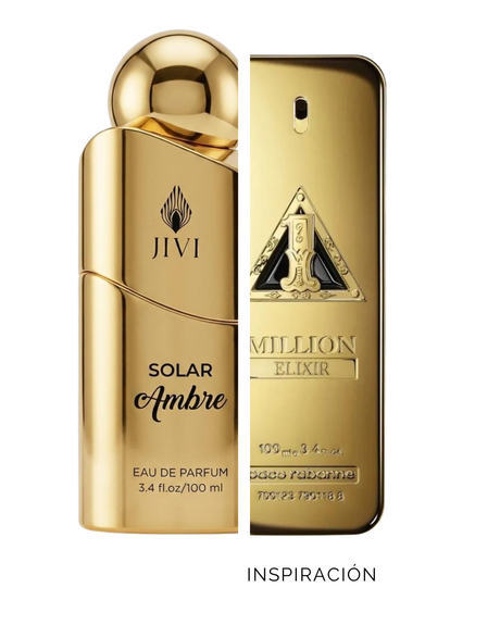 Solar Ambre Metallic Jivi Parfums Edp 100Ml Hombre - Inspirado de Paco Rabanne 1 Million Elixir