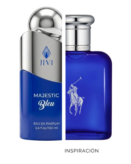 Majestic Bleu Metallic Jivi Parfums Edp 100Ml Hombre - Inspirado de Ralph Lauren Polo Blue EDT (old formula)