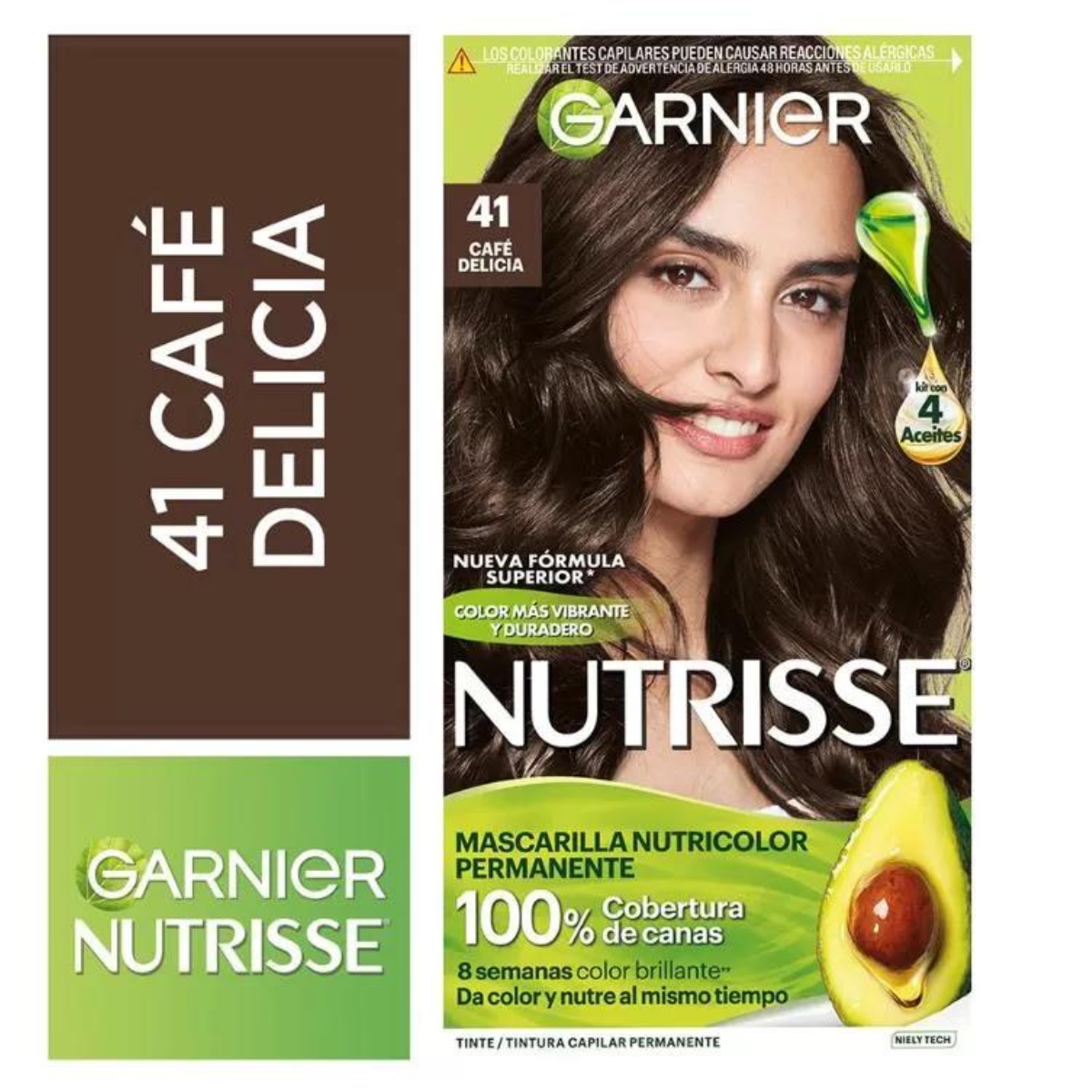 COLORACION NUTRISSE 3 ACEITES  41 CAFÉ DELICIA