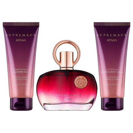 Estuche Supermancy Purple Edp Afnan 100ML+100ML S/G+100ML B/L Mujer- Inspirado en  Erba Pura Xerjoff