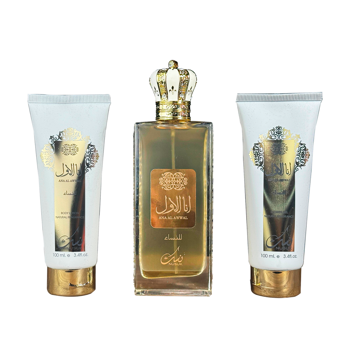 Estuche Ana Al Awwal Nusuk EDP 100ML +S/G 100ML +B/L 100ML Mujer