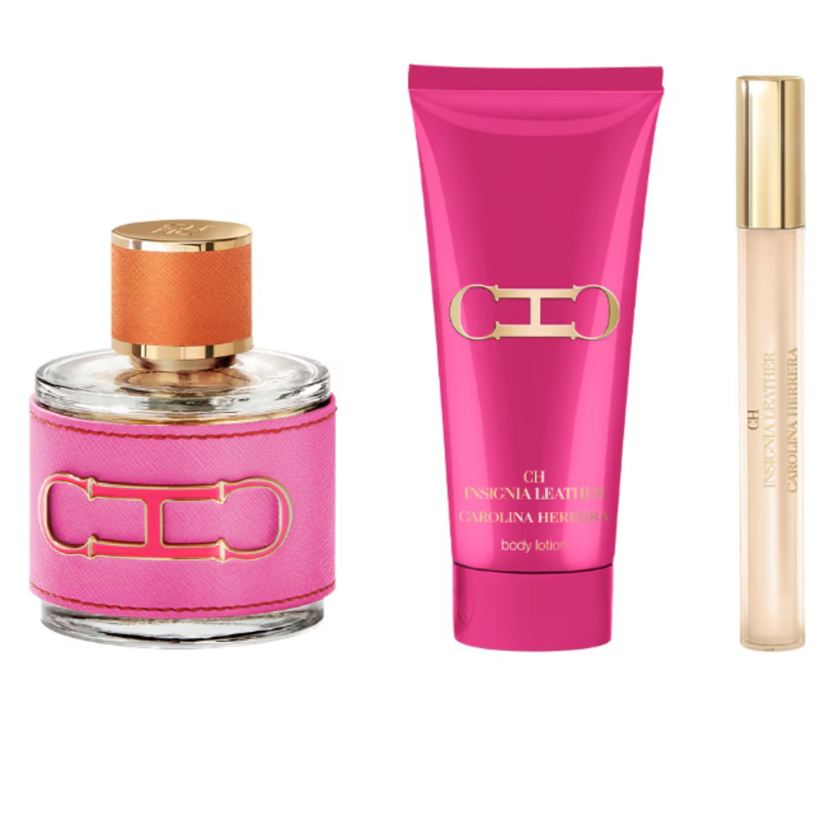 Estuche Carolina Herrera Insignia Leather Edp 100Ml + 10Ml + 100Ml B/L Mujer